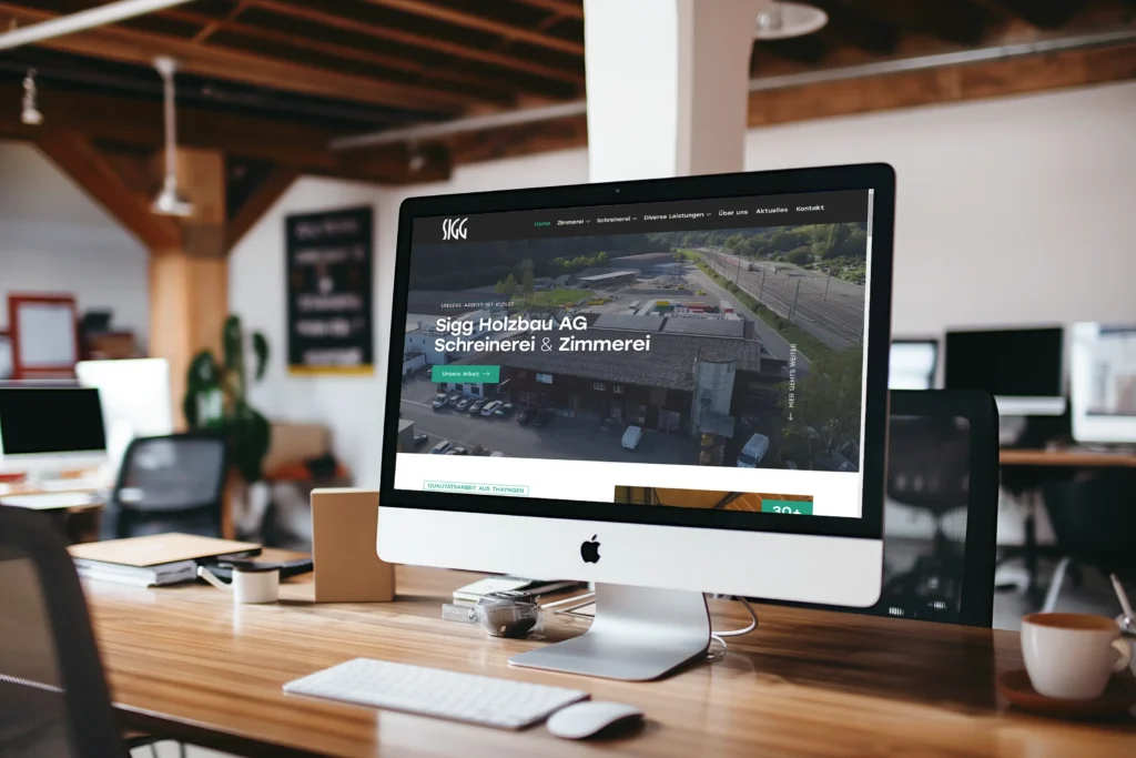 Arbeit, die aus hartem Holz geschnitzt ist – die neue Website von Sigg Holzbau in Thayngen